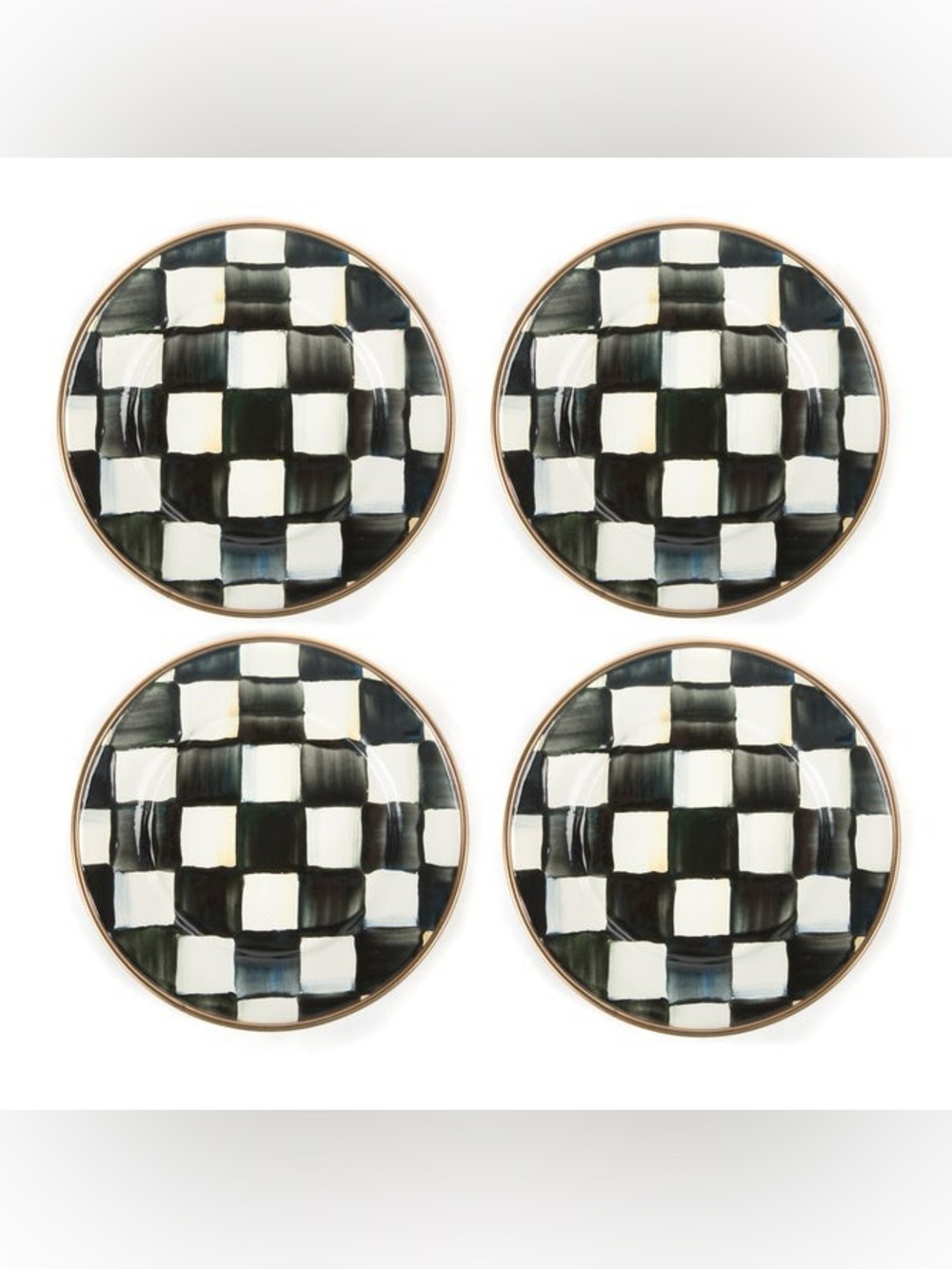 MACKENZIE-CHILDS | Courtly Check Appetizer Plates 5” - Set of 4